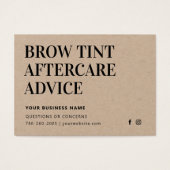 Carte de soins postérieurs Kraft Brow Tint Premium (Devant)