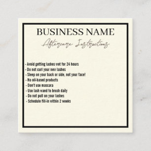 Carte de soins postérieurs minimaliste moderne