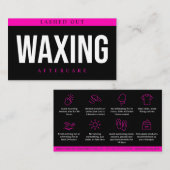 Carte de soins postérieurs moderne à épilation ros (Devant / Derrière)