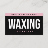 Carte de soins postérieurs moderne à épilation ros (Devant)