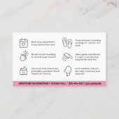 Carte de soins postérieurs moderne et modifiable à (Dos)