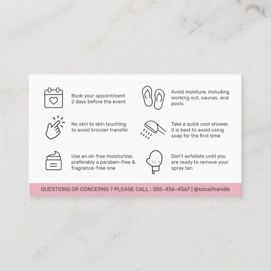 Carte de soins postérieurs moderne et modifiable à (Dos)