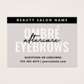 Carte de soins postérieurs moderne simple en poudr (Devant)