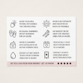 Carte de soins postérieurs Pastel Pink Eyebrow Tin (Dos)