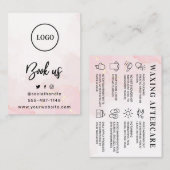 Carte de soins postérieurs Pink Gold Custom Logo W (Devant / Derrière)