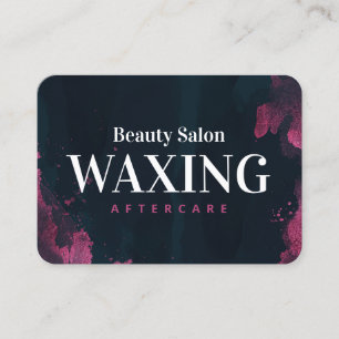 Carte de soins postérieurs Purple Black Waxing 