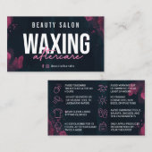 Carte de soins postérieurs Purple Rose (Devant / Derrière)