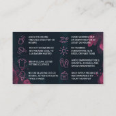 Carte de soins postérieurs Purple Rose (Dos)