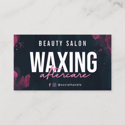 Carte de soins postérieurs Purple Rose (Devant)