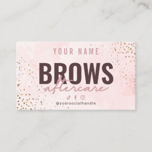 Carte de soins postérieurs Rose Rose Gold Brows