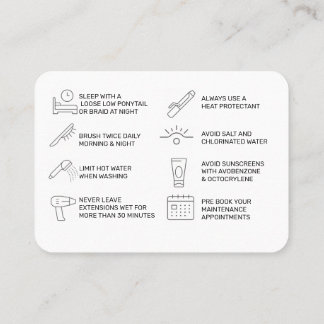 CARTE DE SOINS POUR EXTENSION DE CHEVEUX (rose)