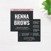 Carte de soins Premium Carré rose noir Henna Brows (Bureau)