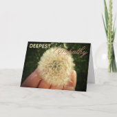 Carte de soirée Dandelion "Deepest Sympathy" (Devant)