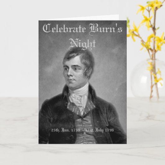 CARTE DE SOIRÉE DE BURN (Fleur jaune)