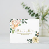 Carte de soirée de date de fiançailles automnale d (Debout devant)