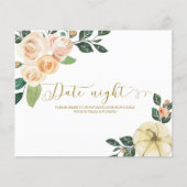 Carte de soirée de date de fiançailles automnale d (Devant)