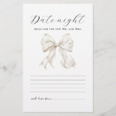 Carte de soirée de mariage Bow (Devant)