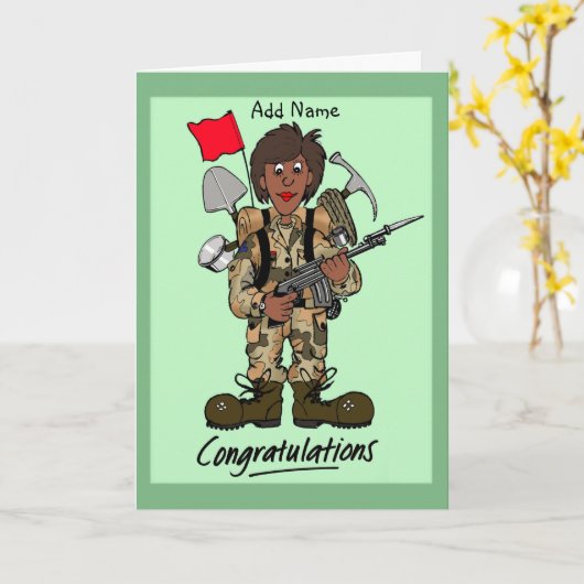 Carte de soldat féminine qualifiée (Fleur jaune)