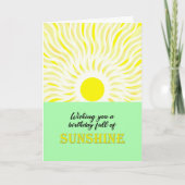 Carte de soleil d'anniversaire (Devant)