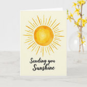 Carte de Soleil Radieux Joyeux (Fleur jaune)