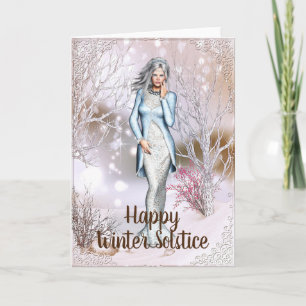 Carte de solstice d'hiver pour femme Imaginaire