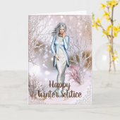 Carte de solstice d'hiver pour femme Imaginaire (Fleur jaune)