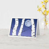 Carte de solstice/Noël de bouleaux d'hiver (Fleur jaune)