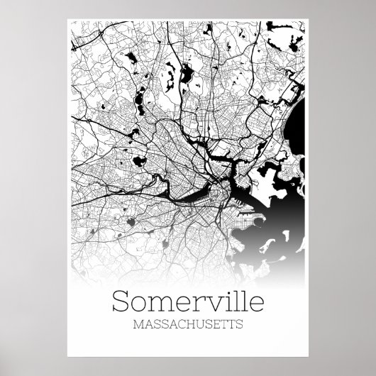 Carte de Somerville - Massachusetts - Poster de ca (Devant)