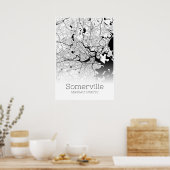 Carte de Somerville - Massachusetts - Poster de ca (Cuisine)