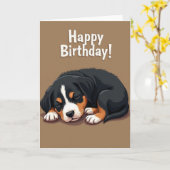 Carte de Sommeil de Chiot Mignon (Fleur jaune)