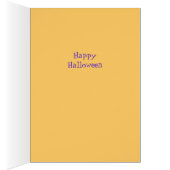 Carte de sorcière chaton d'Halloween douce (Intérieur (Droit))