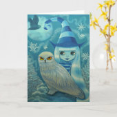 Carte de sorcière de hibou de Milou (Fleur jaune)