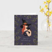 Carte de sorcière ensorcelante (Fleur jaune)