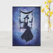 Carte de sorcière Moon Swing par Renee Lavoie (Fleur jaune)