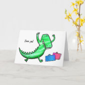 Carte de sortie de crocodile (Fleur jaune)