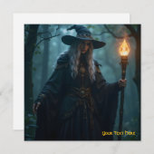 Carte de sortie de forêt verte personnalisable (Devant / Derrière)