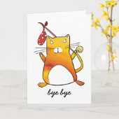Carte de sortie du chat (Fleur jaune)