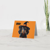 Carte de sortie Halloween Dachshund (Devant)
