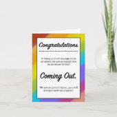 Carte de sortie LGBT (Devant)