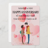 CARTE DE SOUHAIT ANNIVERSAIRE mariage (Devant / Derrière)