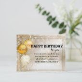 CARTE DE SOUHAIT D'ANNIVERSAIRE (Debout devant)