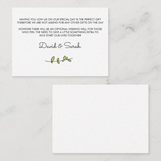 Carte de Souhaits (Devant / Derrière)