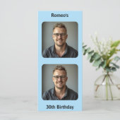 Carte de souhaits d'anniversaire bleu (Debout devant)