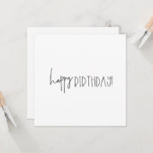 Carte de souhaits d'anniversaire tout simplement s (Devant/Arrière en situation)