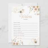 Carte de souhaits de Baby shower d'abeille au miel (Devant)