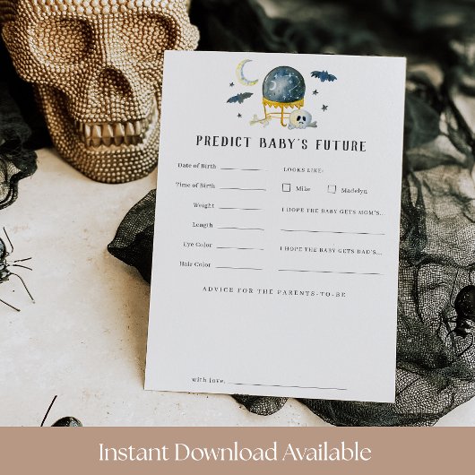 Carte de souhaits de Baby shower de boule de crist