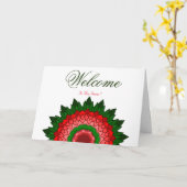 Carte de souhaits de bienvenue Lotus Minimal Blanc (Fleur jaune)