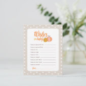 Carte de souhaits du Citrouille Rustic Fall (Debout devant)