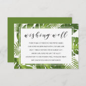 Carte de souhaits | élégant mariage tropical (Devant / Derrière)