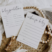 Carte de souhaits et de prédictions pour Baby show